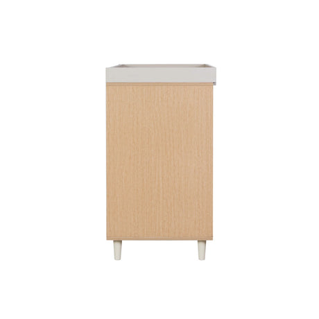 Tutti Bambini Fika 3 Piece Nursery Furniture Set with Cot Bed, Dresser & Wardrobe - White Sand & Light Oak