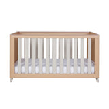 Tutti Bambini Fika 2 Piece Nursery Furniture Set with Cot Bed & Dresser - White Sand & Light Oak