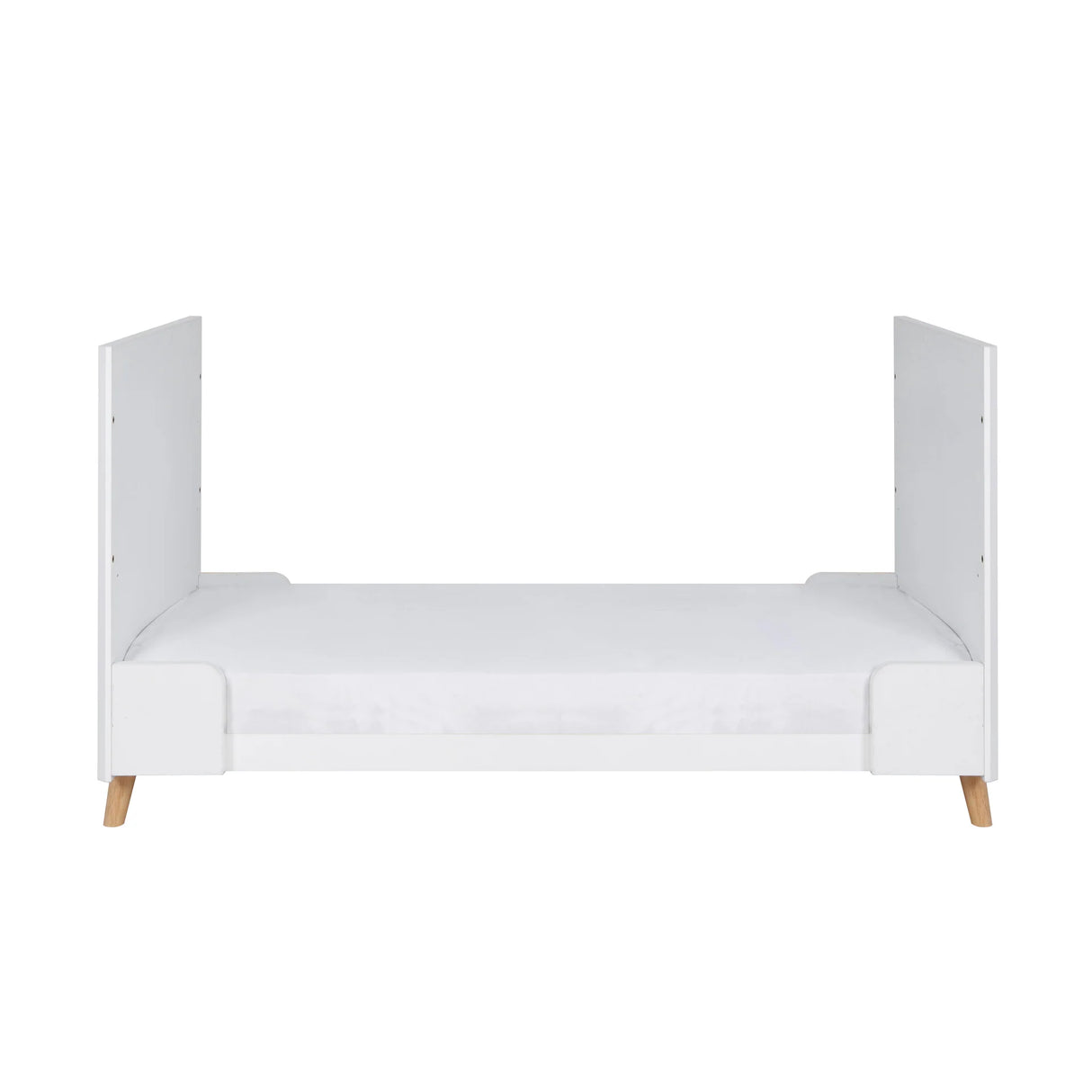 Tutti Bambini Fika 3 Piece Nursery Furniture Set with Cot Bed, Dresser & Wardrobe - White & Light Oak