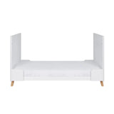 Tutti Bambini Fika 3 Piece Nursery Furniture Set with Cot Bed, Dresser & Wardrobe - White & Light Oak