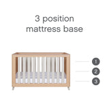 Tutti Bambini Fika Mini 2 Piece Nursery Furniture Set with Cot Bed & Dresser - White Sand & Light Oak