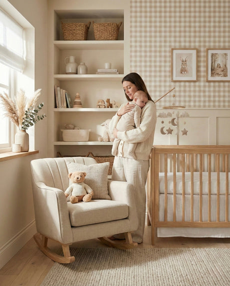 Venture Bristam Rocking Nursing Chair - Natural & Oak