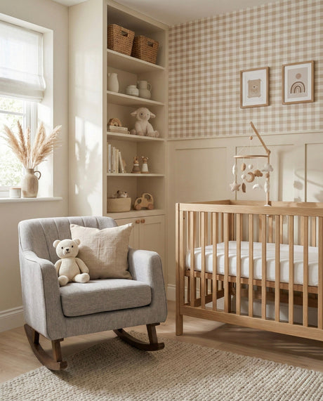 Venture Bristam Nursery Rocking Chair - Grey & Walnut