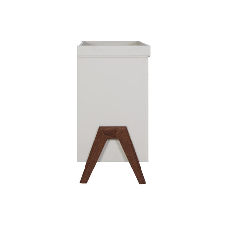 Tutti Bambini Fuori Mini 2 Piece Nursery Furniture Set with Cot Bed & Dresser - White Sand / Warm Walnut