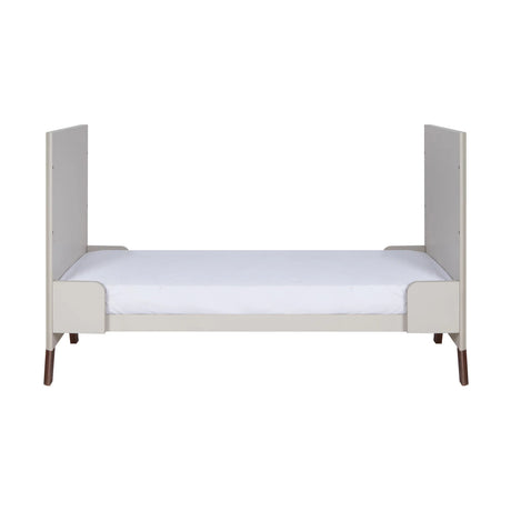 Tutti Bambini Fuori 3 Piece Nursery Furniture Set with Cot Bed, Dresser & Wardrobe - White Sand / Warm Walnut