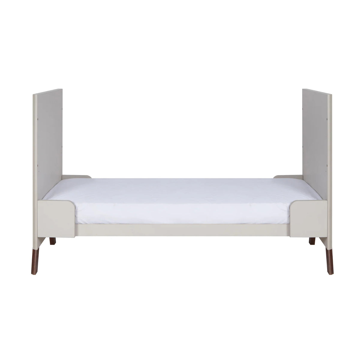 Tutti Bambini Fuori 2 Piece Nursery Furniture Set with Cot Bed & Dresser - White Sand / Warm Walnut