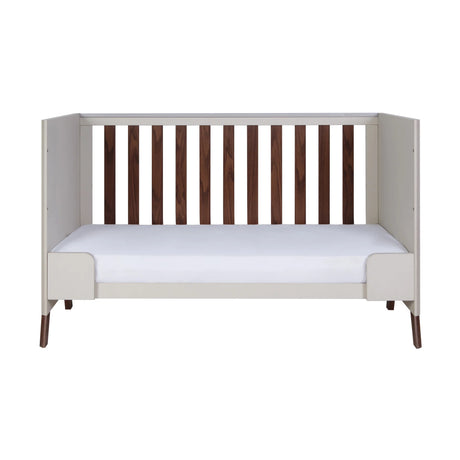 Tutti Bambini Fuori 3 Piece Nursery Furniture Set with Cot Bed, Dresser & Wardrobe - White Sand / Warm Walnut