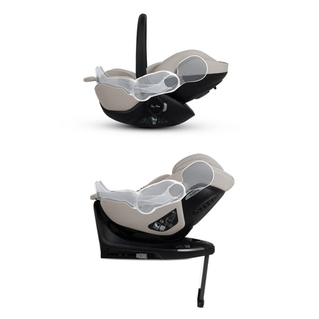 Silver Cross 360 Plus Car Seat Bundle - Glide, Approach & ISOFIX Base 360 Plus - Natural Taupe