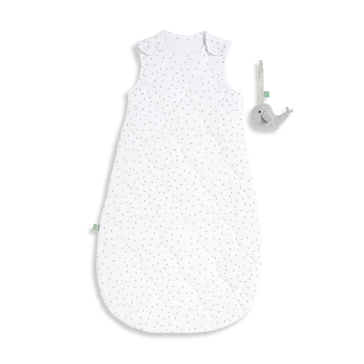 Little Green Sheep Organic Baby Sleeping Bag | 2.5 Tog | 6-18 Months - White Rice
