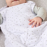 Little Green Sheep Organic Baby Sleeping Bag | 2.5 Tog | 6-18 Months - White Rice
