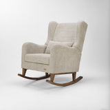 Tutti Bambini Harper Wingback Rocking Chair & Footstool - Teddy Mushroom
