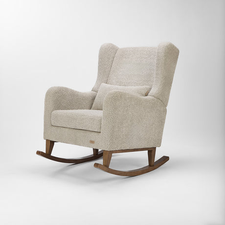 Tutti Bambini Harper Wingback Rocking Chair & Footstool - Teddy Mushroom