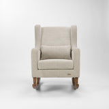 Tutti Bambini Harper Wingback Rocking Chair & Footstool - Teddy Mushroom