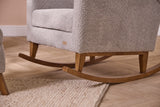 Tutti Bambini Harper Wingback Rocking Chair & Footstool - Teddy Cloud