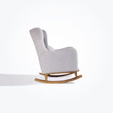 Tutti Bambini Harper Wingback Rocking Chair & Footstool - Teddy Cloud