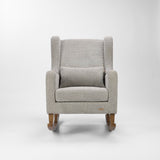 Tutti Bambini Harper Wingback Rocking Chair & Footstool - Teddy Cloud