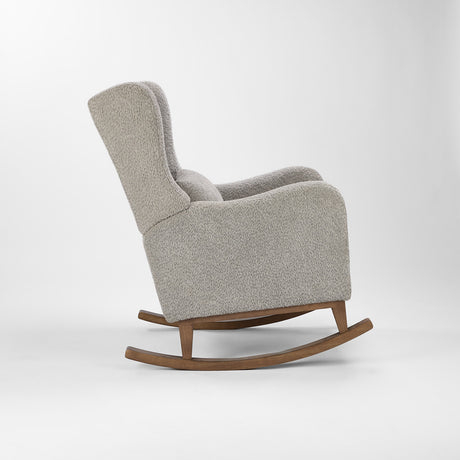 Tutti Bambini Harper Wingback Rocking Chair & Footstool - Teddy Cloud