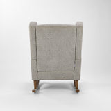Tutti Bambini Harper Wingback Rocking Chair & Footstool - Teddy Cloud