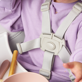 Bababing Una Highchair - White & Grey Wood