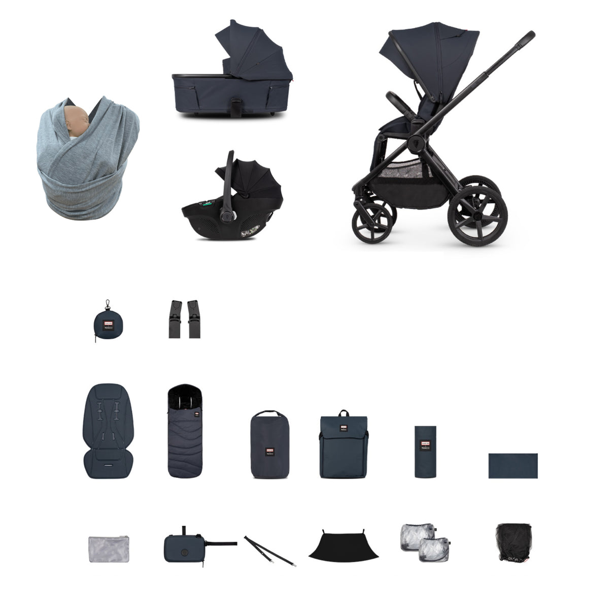 Hunter x Venicci Special Edition Upline 3 Travel System | Comfort Bundle 3 in 1 - Navy
