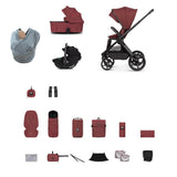Hunter x Venicci Special Edition Upline 3 Travel System | Comfort Bundle 3 in 1 - Red