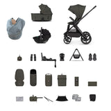 Hunter x Venicci Special Edition Upline 3 Travel System | Ultimate Bundle 4 in 1 Plus - Dark Olive