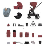 Hunter x Venicci Special Edition Upline 3 Travel System | Ultimate Bundle 4 in 1 Plus - Red