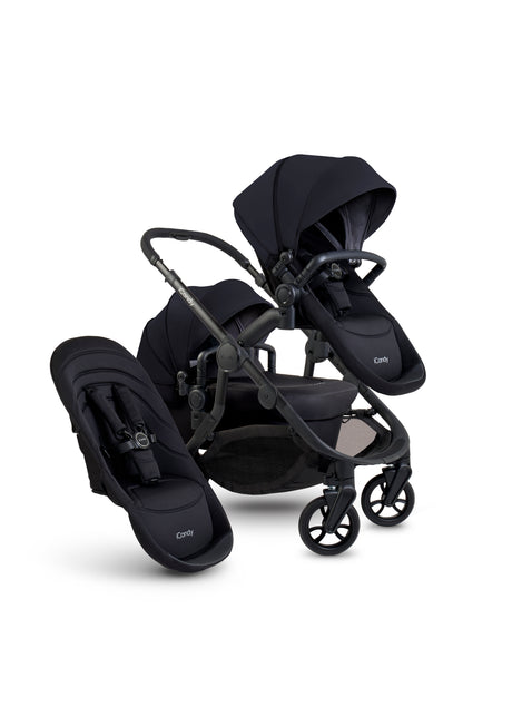 iCandy Orange 4 Complete Double Pushchair Bundle with Accessories - Black
