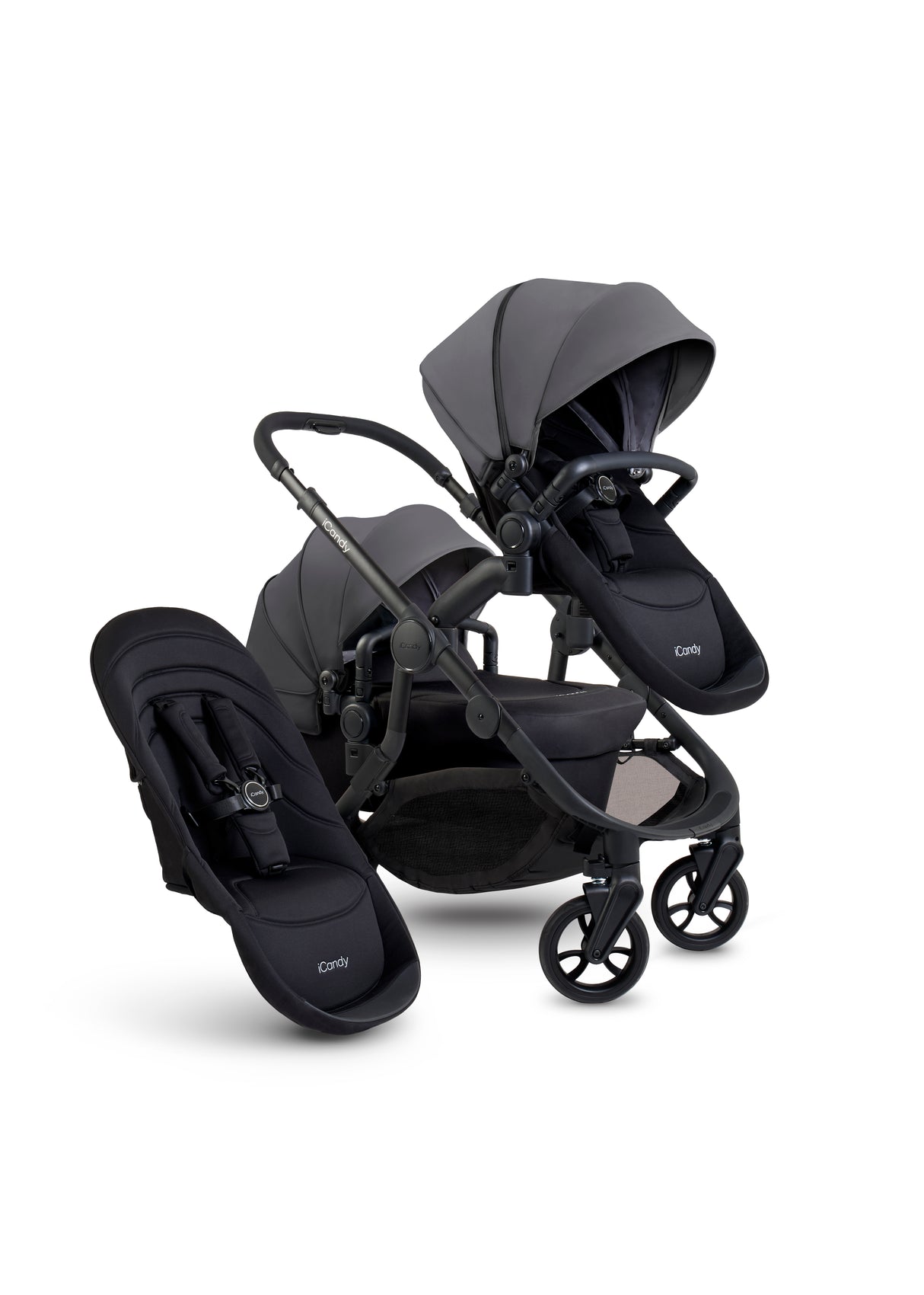 iCandy Orange 4 Complete Double Pushchair Bundle with Accessories - Fossil