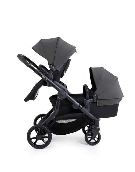 iCandy Orange 4 Single to Double Pushchair Bundle with Accessories - Fossil