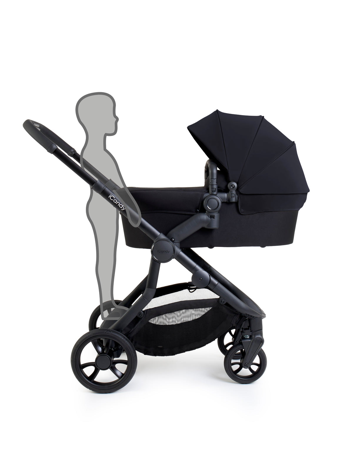 iCandy Orange 4 Complete Double Pushchair Bundle with Accessories - Black