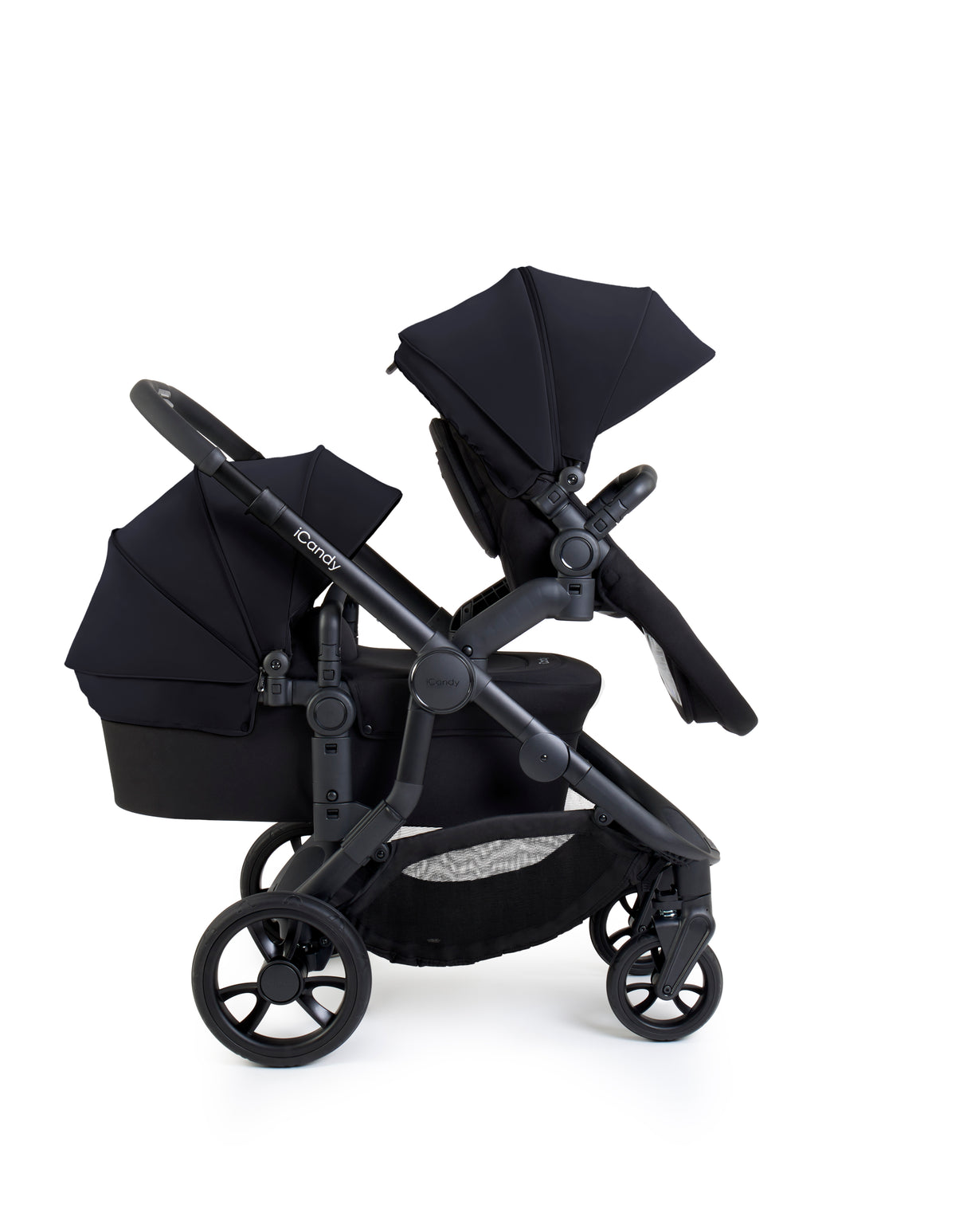 iCandy Orange 4 Complete Double Pushchair Bundle with Accessories - Black