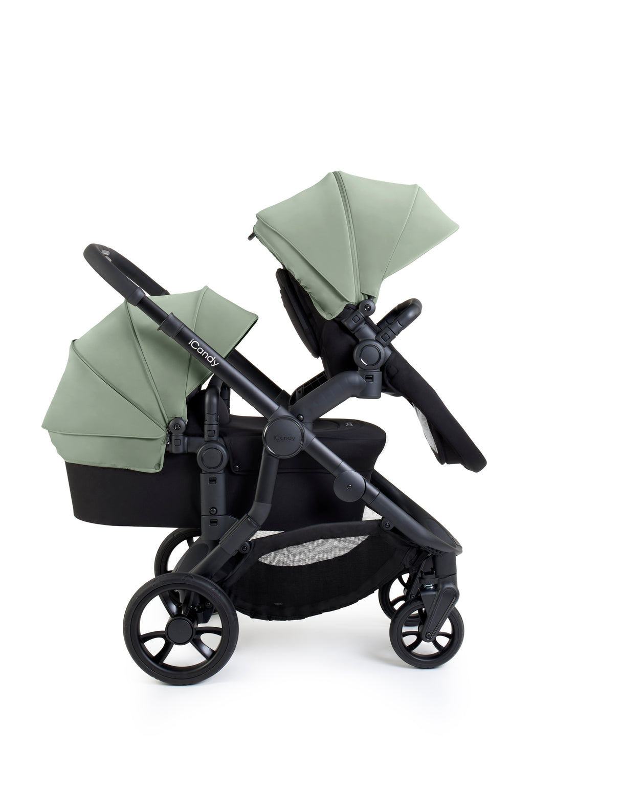 iCandy Orange 4 Complete Double Pushchair Bundle with Accessories - Pistachio