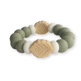 Chewies Silicone Leaf Teething Bangle - Sage