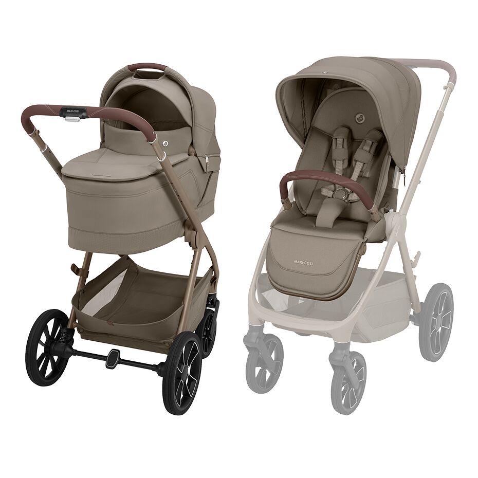 Maxi-Cosi Oxford+ 2026 Premium Travel System with Pebble Slide Pro and Slide Pro Base - Oak Truffle