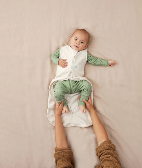 ergoPouch Organic All Year Jersey Sleeping Bag | 1.0 Tog | 3-12 Months - Oatmeal
