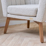 Tutti Bambini Jonah Luxe Rocking Chair and Foot Stool - Boucle Mushroom