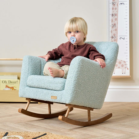 Tutti Bambini Jonah Mini Me Children's Rocking Chair - Boucle Ocean Stone