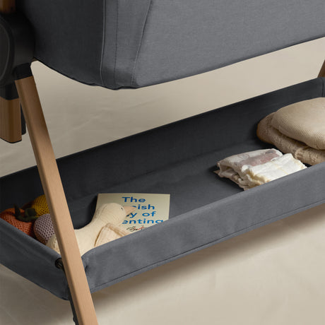 Silver Cross Lunar Bedside Crib - Grey