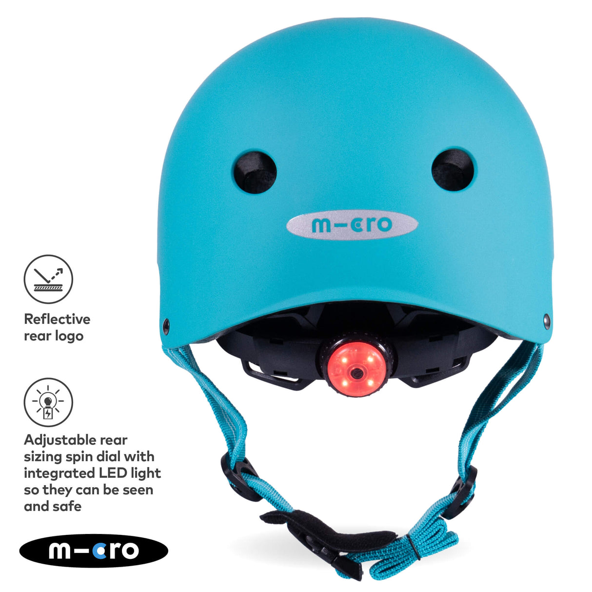 Micro Scooters Children's Matt Helmet | Medium - Aqua