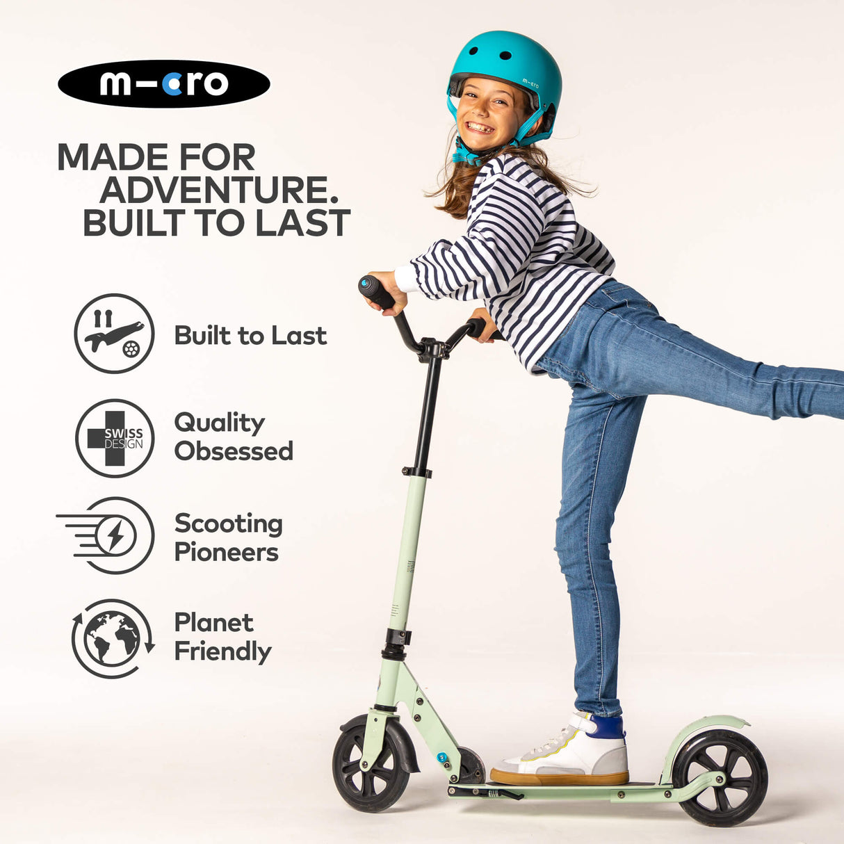 Micro Scooters Children's Matt Helmet | Medium - Aqua