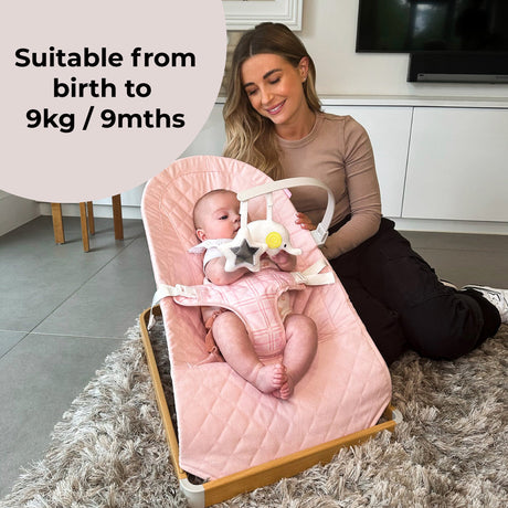 My Babiie Baby Bouncer - Pink Plaid
