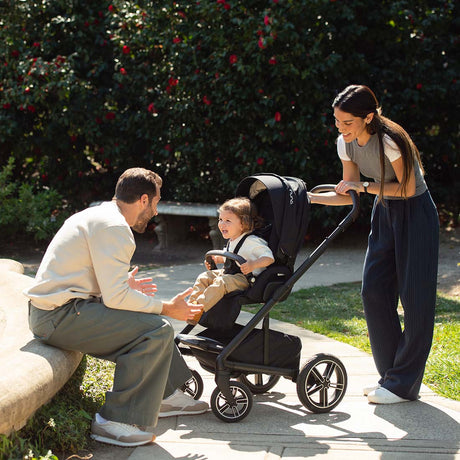 Nuna Mixx Next Travel System with ARRA Flex Car Seat, Curv ISOFIX Base & Stand - Caviar