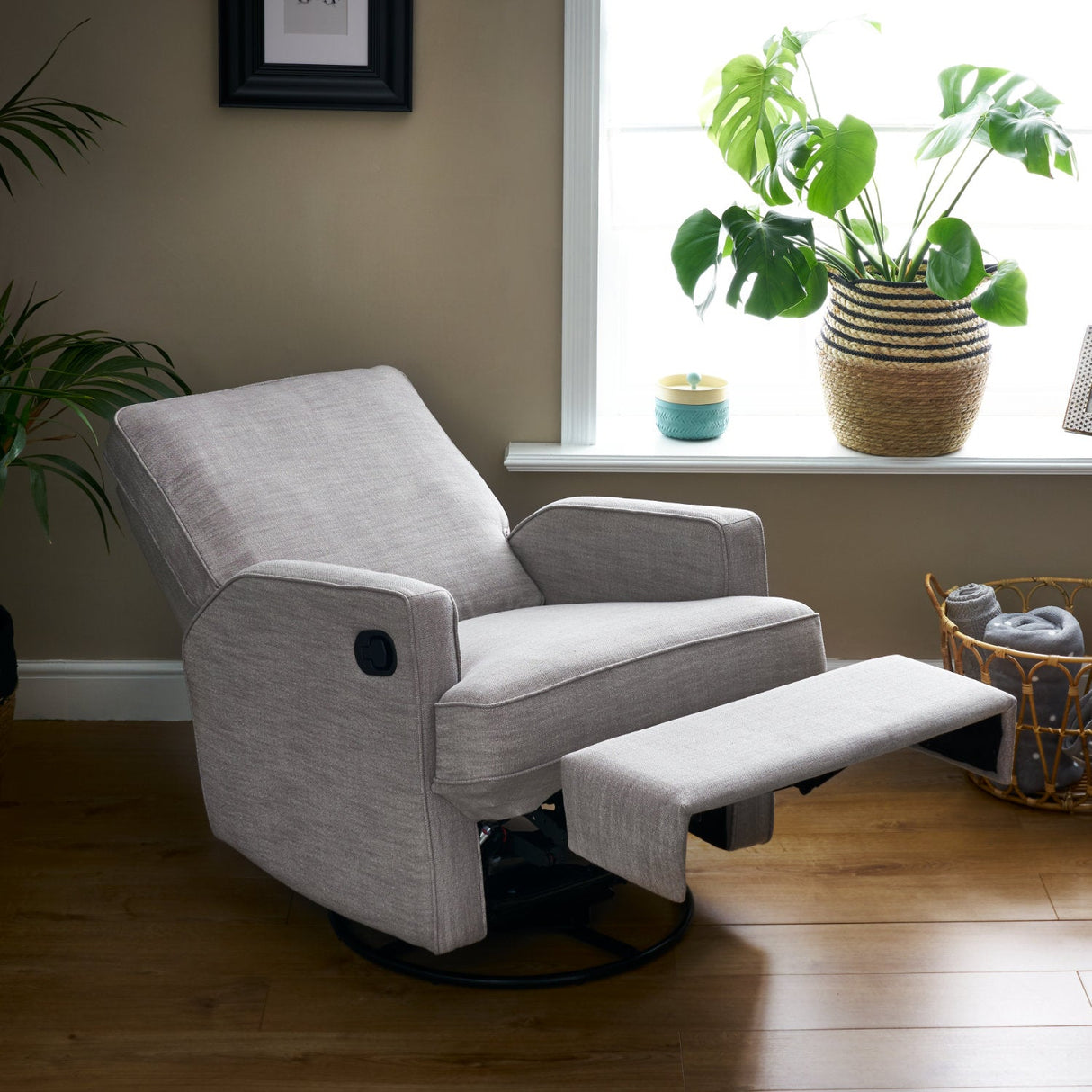 Obaby Madison Swivel Glider Recline Chair - Pebble