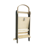 MamaToyz Folding Learning Tower Natural Beech Wood Montessori Child Safety Platform - Dark Grey / Natural