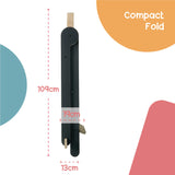 MamaToyz Folding Learning Tower Natural Beech Wood Montessori Child Safety Platform - Dark Grey / Natural