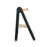 MamaToyz Folding Learning Tower Natural Beech Wood Montessori Child Safety Platform - Dark Grey / Natural