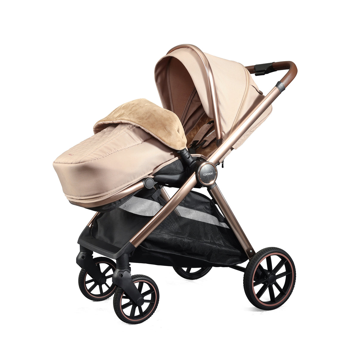 Mee-Go Cocoon Travel System with EVO Spin Car Seat – Toffee