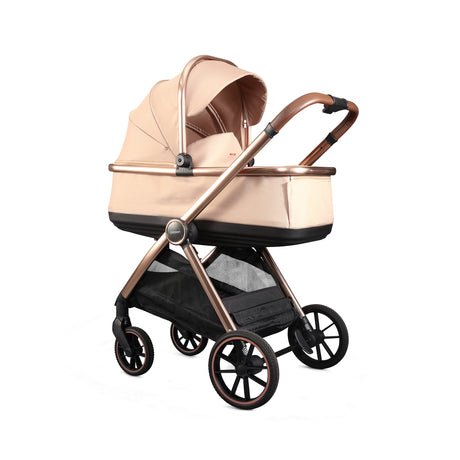 Mee-Go Cocoon Travel System with EVO Spin Car Seat and ISOFIX Base – Toffee