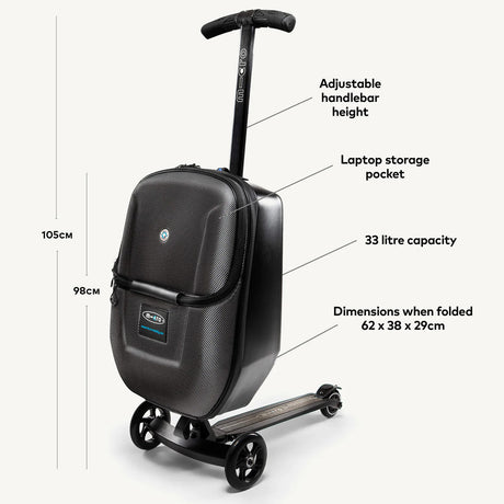 Micro Scooter Adults Suitcase Scooter - Black